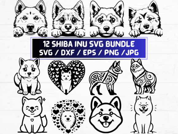 12 Shiba Inu SVG for Creative Projects