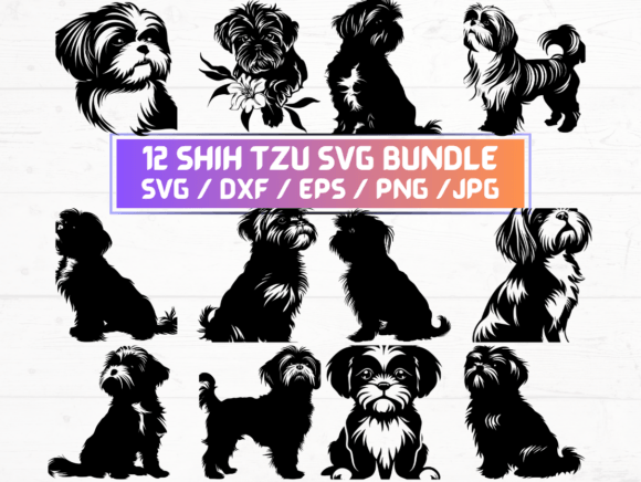 12 Shih Tzu Svg Bundle: A Versatile Resource for Creative Professionals