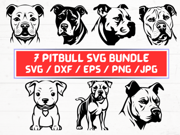 7 Pitbull Svg Bundle: A Versatile Resource for Designers and Creators