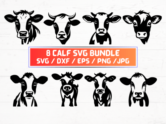 8 Calf SVG Bundle: A Versatile Design Asset