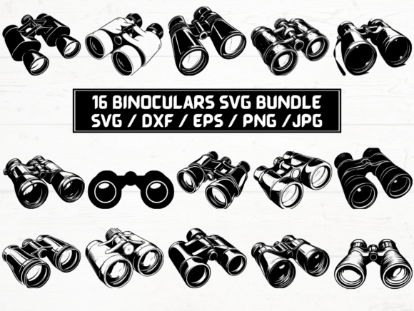Binoculars SVG, DXF, EPS, JPG, PNG: A Versatile Digital Asset for Creative and Practical Use