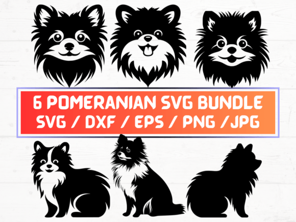 Creating Versatile Pomeranian Dog Graphics with SVG, DXF, EPS, JPG, and PNG Files