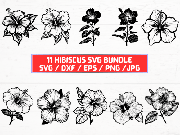 Hibiscus Flower SVG Bundle
