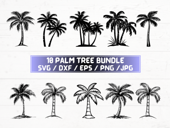 Palm Tree Vector Files for Creative Projects