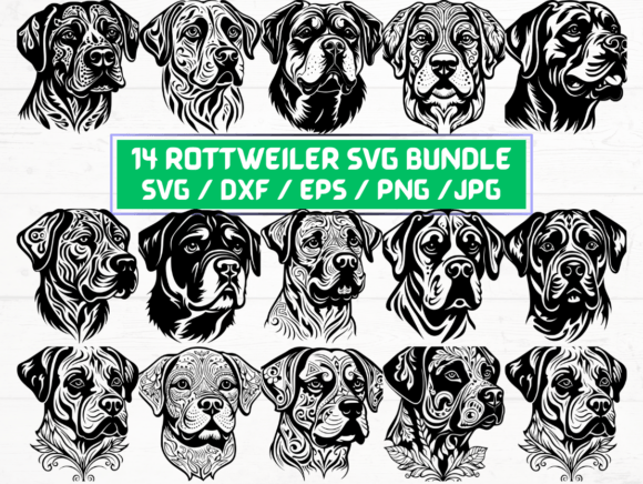 Rottweiler Dog Vector Files