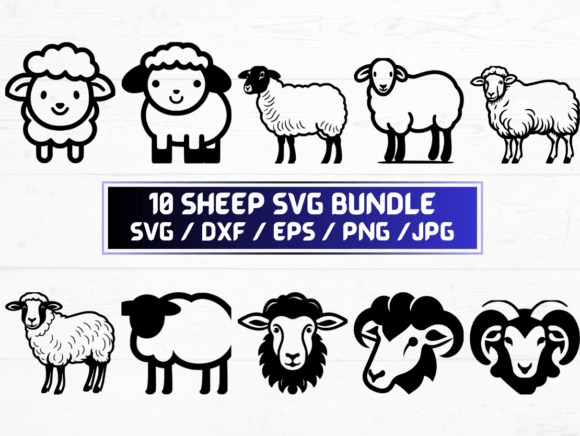 Sheep SVG, DXF, EPS, JPG, PNG: A Versatile Resource for Creative Designers