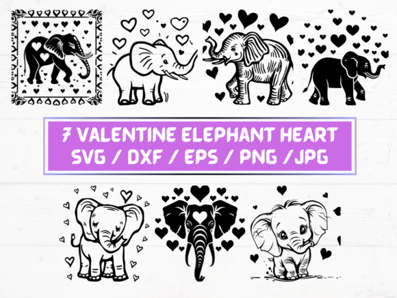 Valentine Elephant Heart SVG Laser Cut: A Creative and Practical Digital Asset