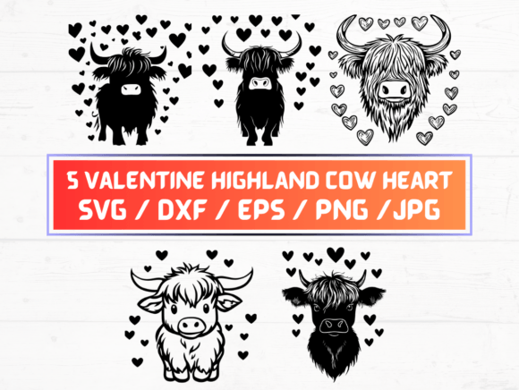 Valentine Highland Cow Heart SVG: A Versatile Digital Design Resource